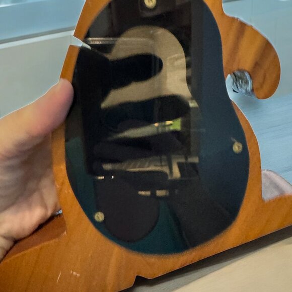 Vintage Wood Beaver Coin Bank Smokey See-Thru Lucite Belly - Picture 4 of 8